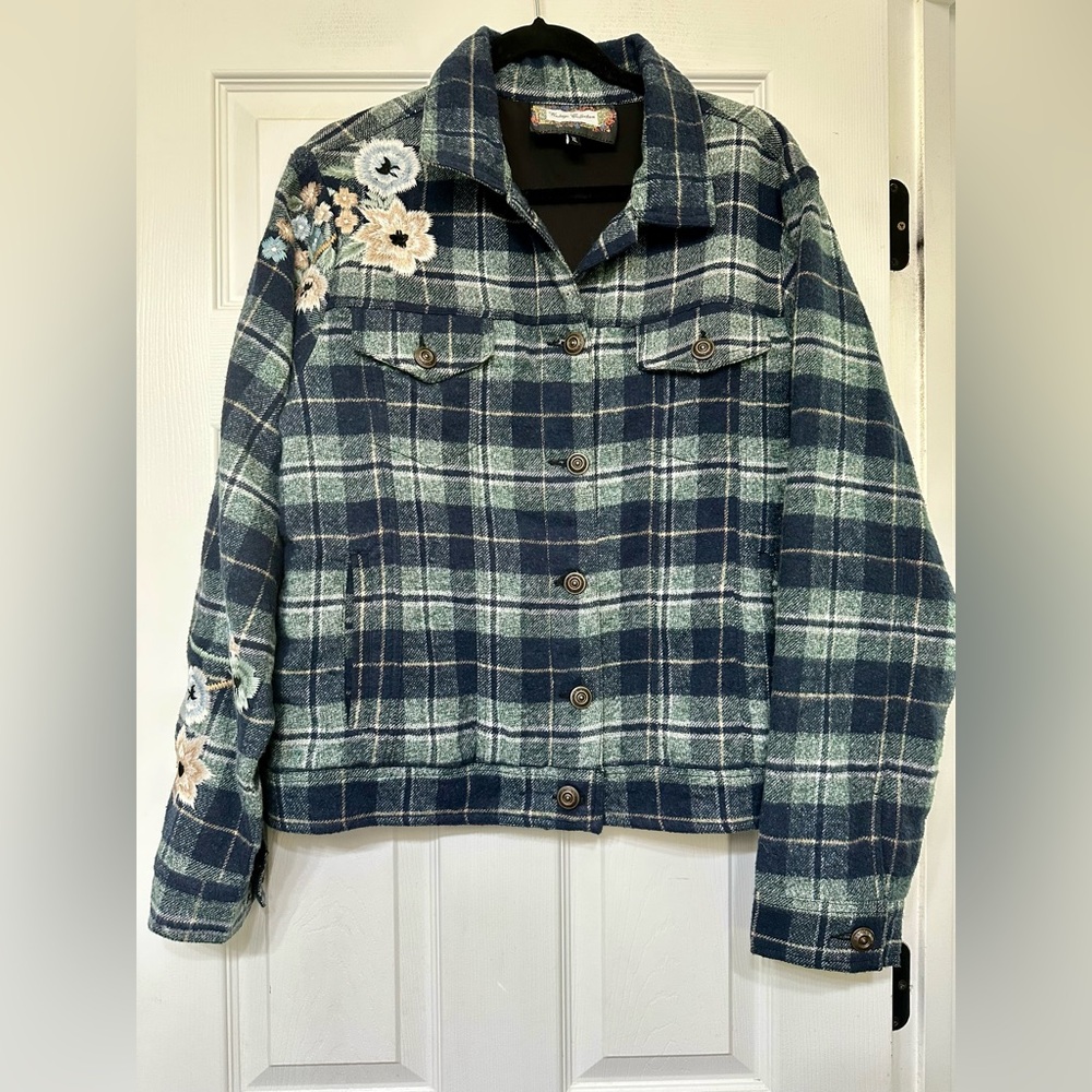 Plaid Embroidered Vintage Collection Women's Jacket size XL